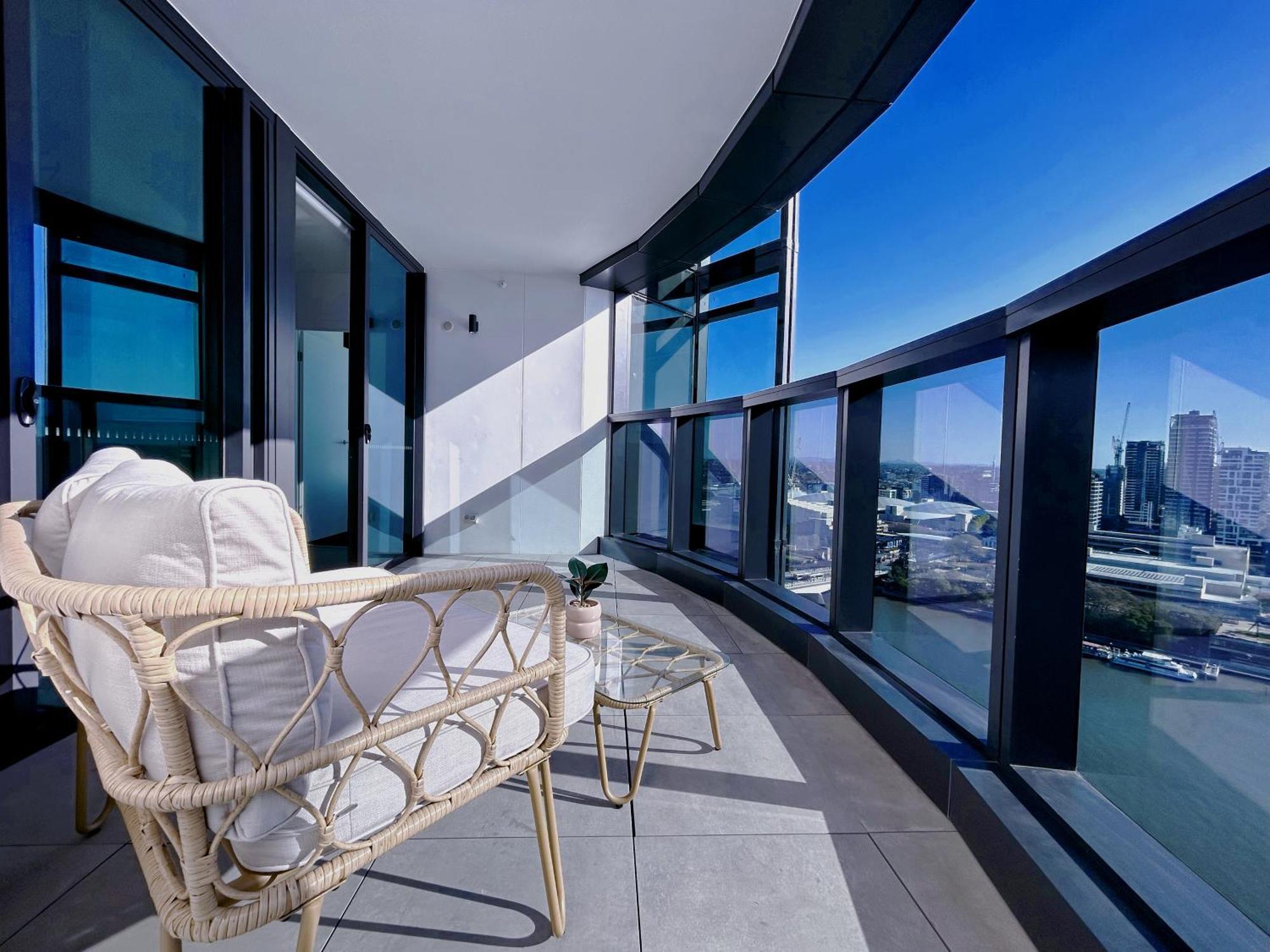 Brisbane Riverfront Oasis 2Bed Panoramic Riverview Exterior foto